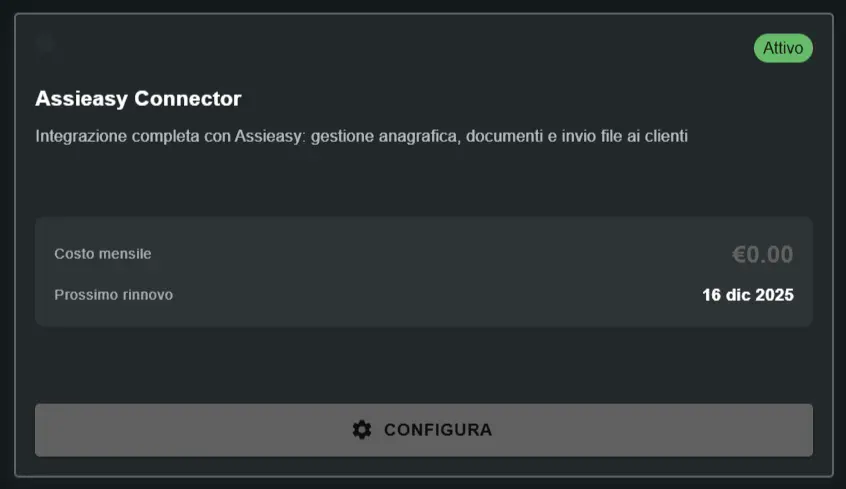 AI4CALL - MCP Assieasy Connector Configurazione