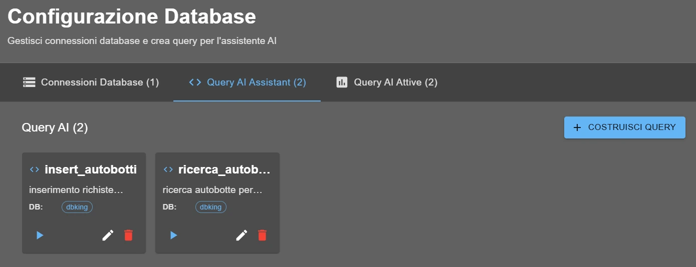 Creazione query SQL con parametri