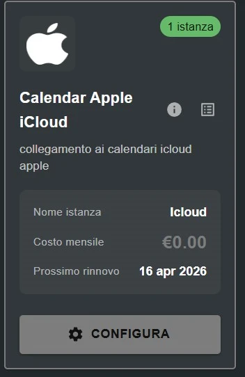 Configuration du plugin Apple iCloud Calendar dans AI4CALL