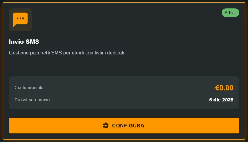 AI4CALL - MCP Configurazione SMS AI4CALL