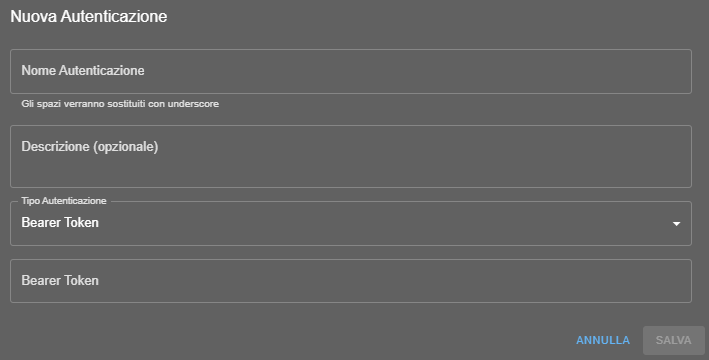 Storage autenticazioni